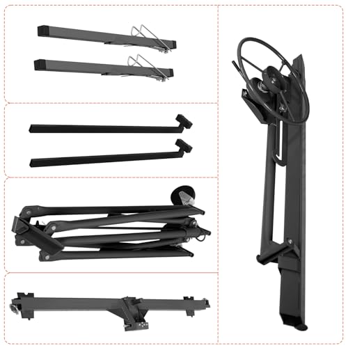 Skepphlay Drywall Lift 11ft  Sheetrock Lift Drywall Lift with Telescopic Arm & Rolling Casters  Versatile Drywall Hoist for 360  Adjustability  Drywall Jack Lift for Ceiling and Wall Work Black