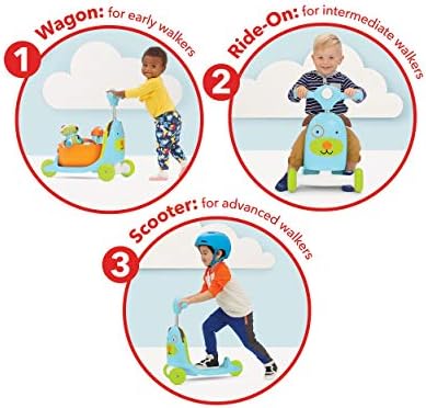 Skip Hop 3 in 1 Baby Activity Push Walker & Ride On Scooter Toy  Dog
