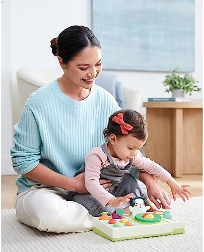 Skip Hop Baby Musical DJ Set Toy with Lights  Songs  Sound Effects  and Soft Textures  Farmstand Let The Beet Drop DJ Set