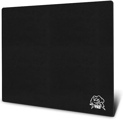 SkyPAD Glas 3 0 XL Gaming Mouse Pad with Cloud Logo   Professional Large Mouse Mat   400 x 500 mm   Black   Special Glass Surface with Improved Precision and Speed