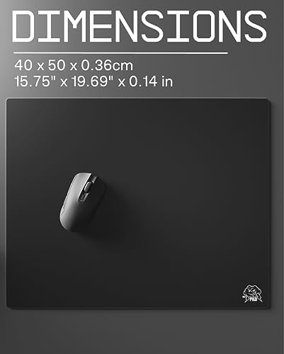 SkyPAD Glas 3 0 XL Gaming Mouse Pad with Cloud Logo   Professional Large Mouse Mat   400 x 500 mm   Black   Special Glass Surface with Improved Precision and Speed