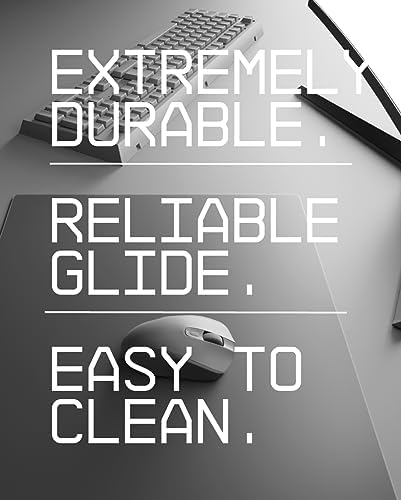 SkyPAD Glas 3 0 XL Gaming Mouse Pad with Cloud Logo   Professional Large Mouse Mat   400 x 500 mm   Black   Special Glass Surface with Improved Precision and Speed