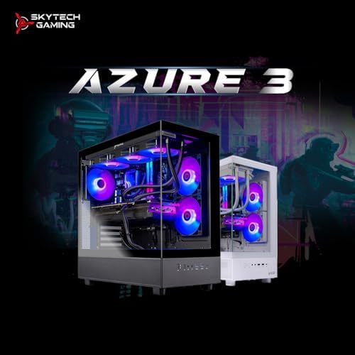 Skytech Gaming Azure 3 Gaming PC  AMD Ryzen 7 5700 3 7GHz  NVIDIA RTX 5060  1TB NVMe SSD  32GB DDR4 RAM 3200  650W Gold PSU  Wi Fi  Win 11  Desktop