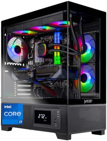 Skytech Gaming Azure 3 Plus Gaming PC  Intel i7 14700F 2 1GHz  NVIDIA RTX 5070 12GB  2TB Gen4 NVMe SSD  16GB DDR5 RAM 6000  850W Gold ATX 3 PSU  360 ARGB AIO  Wi Fi  Win 11  Desktop