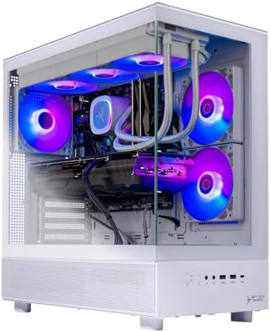 Skytech Gaming Azure 3 Plus Gaming PC  Intel i7 14700F 2 1GHz  NVIDIA RTX 5070 12GB  2TB Gen4 NVMe SSD  16GB DDR5 RAM 6000  850W Gold ATX 3 PSU  360 ARGB AIO  Wi Fi  Win 11  Desktop