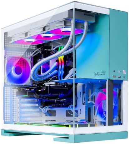 Skytech Gaming Azure 3 Plus Gaming PC  Intel i7 14700F 2 1GHz  NVIDIA RTX 5070 12GB  2TB Gen4 NVMe SSD  16GB DDR5 RAM 6000  850W Gold ATX 3 PSU  360 ARGB AIO  Wi Fi  Win 11  Desktop