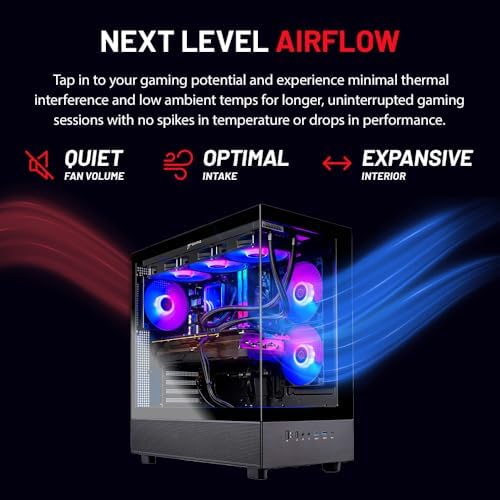 Skytech Gaming Azure 3 Desktop PC  Ryzen 7 7700X 4 5 GHz  5 4GHz   NVIDIA RTX 5070 12GB  1TB Gen4 NVMe SSD  32GB DDR5 RAM 6000 RGB  850W Gold ATX 3 PSU  360mm ARGB AIO  Wi Fi  Win 11
