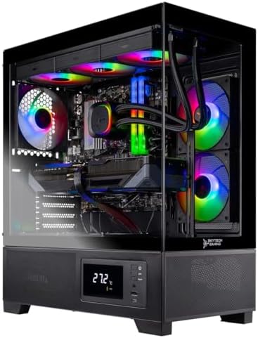 Skytech Gaming Azure 3 Plus Gaming PC  Intel i5 14400F 2 5GHz  NVIDIA RTX 5070 12GB  1TB Gen4 NVMe SSD  16GB DDR5 RAM 6000  850W Gold ATX 3 PSU  360 ARGB AIO  Wi Fi  Win 11  Desktop