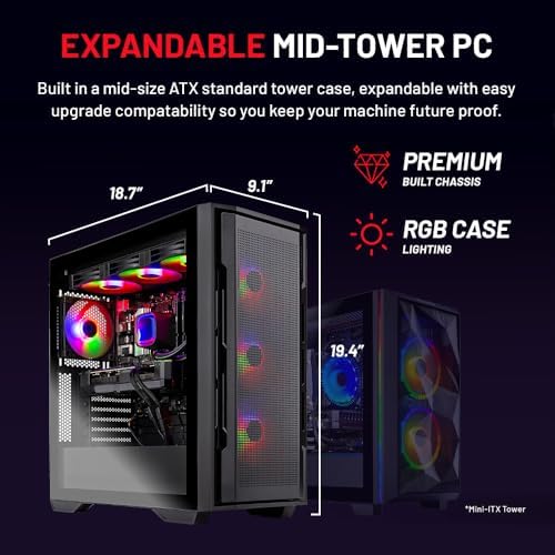 Skytech Gaming Rampage Gaming PC  AMD Ryzen 7 9700X 3 8GHz  NVIDIA RTX 5070 Ti 16GB  1TB Gen4 NVMe SSD  32GB DDR5 RAM 5600  850W Gold ATX 3 PSU  360 ARGB AIO  Wi Fi  Win 11  Desktop