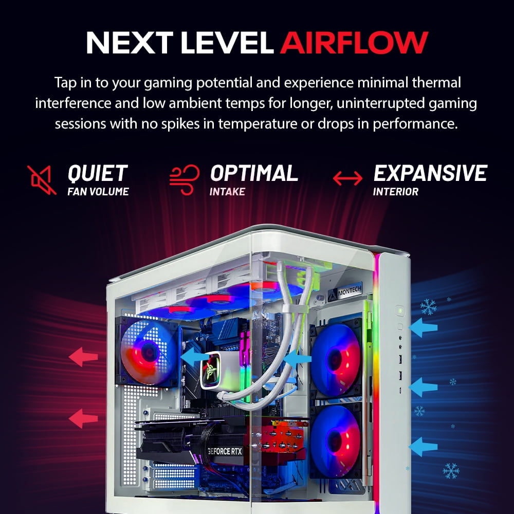 Skytech King 95 PC para Juegos de Escritorio AMD Ryzen 7 9800X3D NVIDIA GeForce RTX 5070 1TB Gen4 NVMe SSD 32GB DDR5 RAM, Ventanas de Enfriamiento Líquido AIO 11