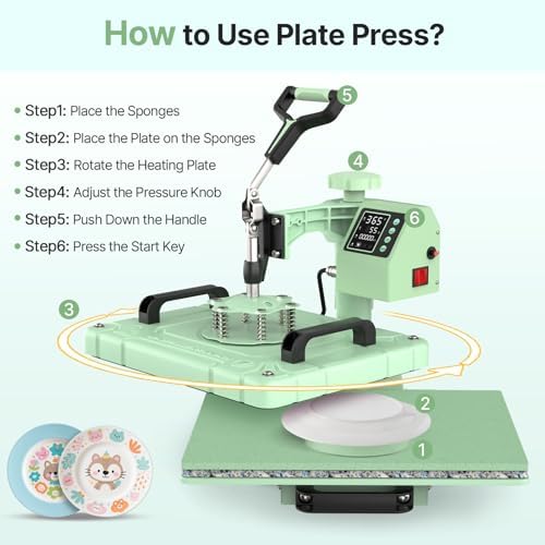 Slendor 5 in 1 Heat Press Machine 12x15 inch Sublimation Heat Press 360  Swing Away Heat Transfer Digital T Shirt Pressing with 30OZ 20OZ Tumbler Press  Multifunction Combo for Hat Cap Plate