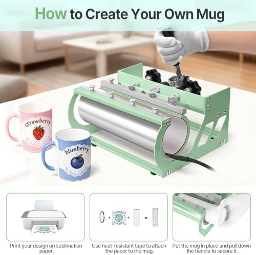 Slendor 5 in 1 Heat Press Machine 12x15 inch Sublimation Heat Press 360  Swing Away Heat Transfer Digital T Shirt Pressing with 30OZ 20OZ Tumbler Press  Multifunction Combo for Hat Cap Plate