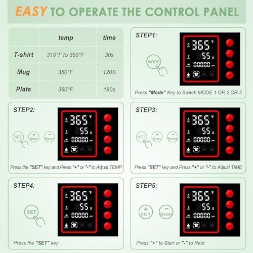 Slendor 5 in 1 Heat Press Machine 12x15 inch Sublimation Heat Press 360  Swing Away Heat Transfer Digital T Shirt Pressing with 30OZ 20OZ Tumbler Press  Multifunction Combo for Hat Cap Plate