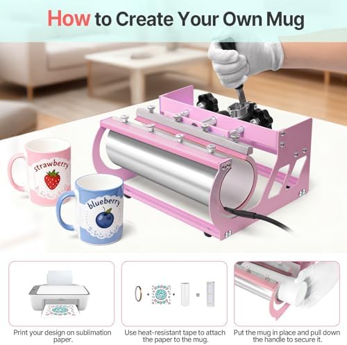 Slendor 5 in 1 Heat Press Machine 12x15 inch Sublimation Heat Press 360  Swing Away Heat Transfer Digital T Shirt Pressing with 30OZ 20OZ Tumbler Press  Multifunction Combo for Hat Cap Plate