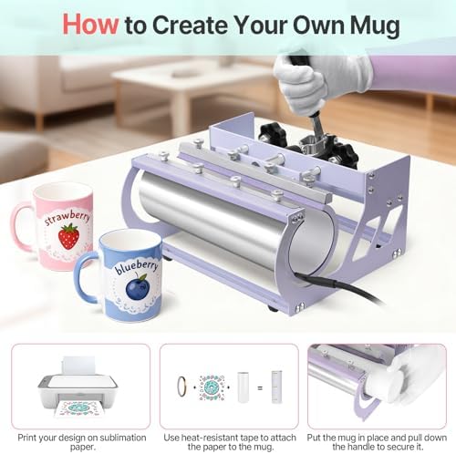 Slendor 5 in 1 Heat Press Machine 12x15 inch Sublimation Heat Press 360  Swing Away Heat Transfer Digital T Shirt Pressing with 30OZ 20OZ Tumbler Press  Multifunction Combo for Hat Cap Plate