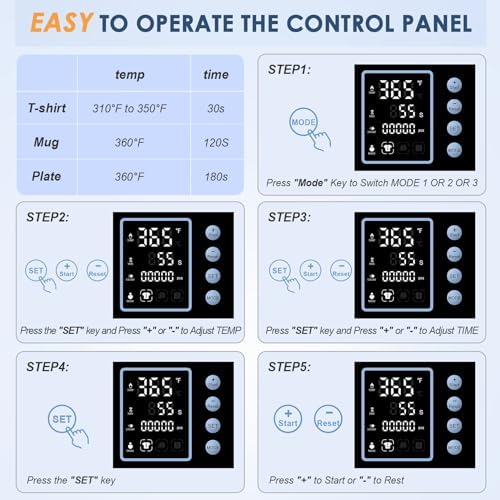 Slendor 5 in 1 Heat Press Machine 12x15 inch Sublimation Heat Press 360  Swing Away Heat Transfer Digital T Shirt Pressing with 30OZ 20OZ Tumbler Press  Multifunction Combo for Hat Cap Plate