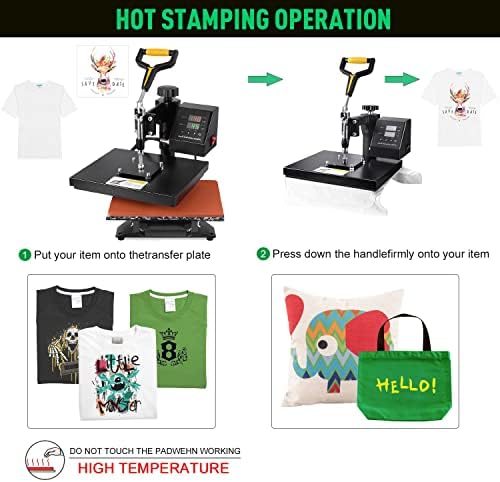 Slendor 5 in 1 Heat Press Machine 12x15 inch Sublimation Heat Press 360  Swing Away Heat Transfer Digital T Shirt Pressing with 30OZ 20OZ Tumbler Press  Multifunction Combo for Hat Cap Plate