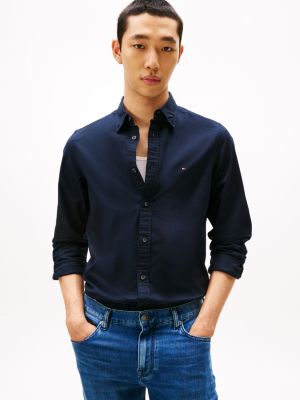 Talla L -  Slim Fit Oxford Shirt  Navy|L