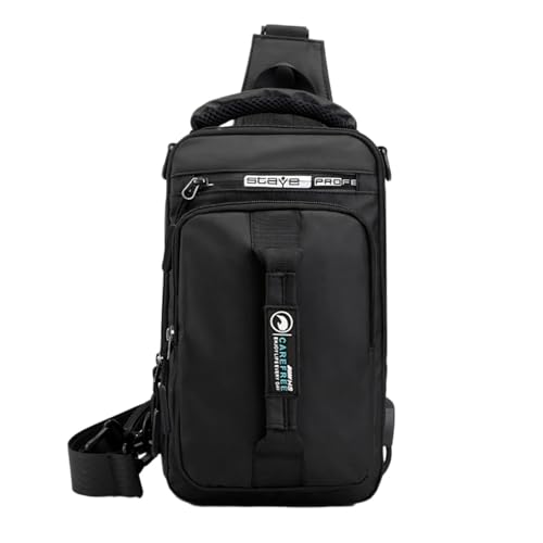 Sling Bag for Men Women  Shoulder Backpack Chest Bags Hiking Daypacks  Black 