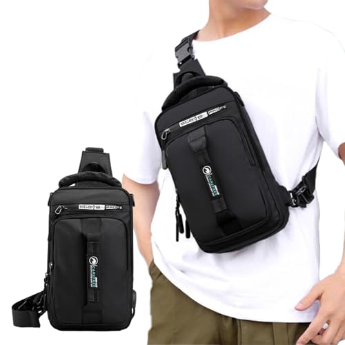 Sling Bag for Men Women  Shoulder Backpack Chest Bags Hiking Daypacks  Black 
