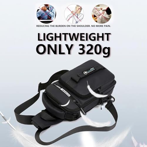 Sling Bag for Men Women  Shoulder Backpack Chest Bags Hiking Daypacks  Black 