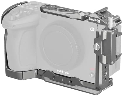 SmallRig Cage for Sony FX30 FX3 FX3A with Cable Clamp for HDMI  Classic Bright Black Surface  Included Cold Shoe and NATO Rail  Modular Design Compatible with Original XLR Handle