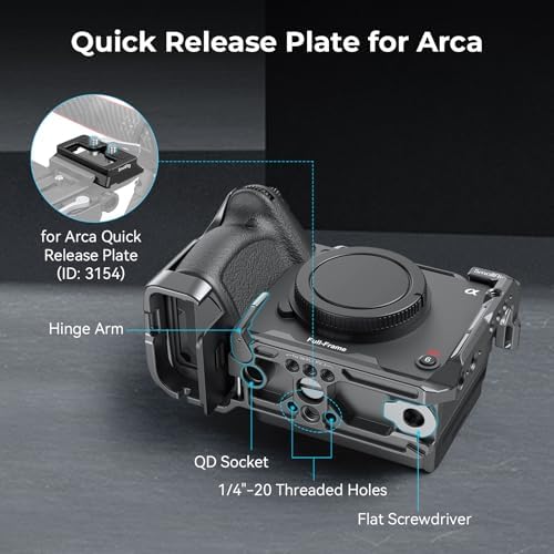 SmallRig Cage for Sony FX30 FX3 FX3A with Cable Clamp for HDMI  Classic Bright Black Surface  Included Cold Shoe and NATO Rail  Modular Design Compatible with Original XLR Handle