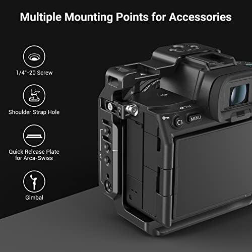 SmallRig Camera Half Cage for Sony Alpha 7 V/Alpha 7R V/Alpha 7 IV/Alpha 7S III/Alpha 1 / Alpha 7R IV   3639