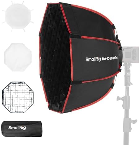 SmallRig FP 90 35 4 Parabolic Softbox with Bowens Mount for Studio Photography  Quick Release Soft Box with Honeycomb Grid  Diffusers  for SMALLRIG RC 220 pro  for Neewer for Godox for Aputure   5395