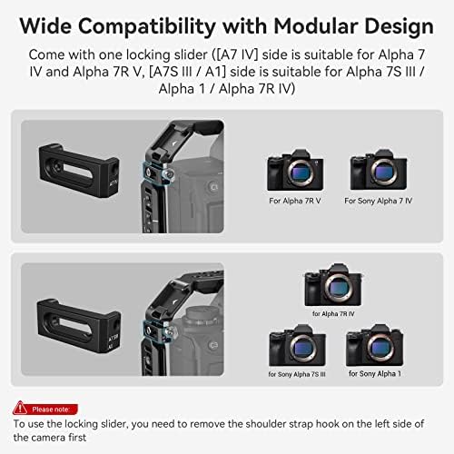 SmallRig Full Camera Cage for Sony Alpha 7 V/Alpha 7R V/Alpha 7 IV/Alpha 7S III/Alpha 7R IV/Alpha 1 3667B