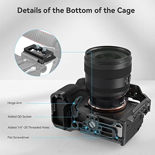 SmallRig Full Camera Cage for Sony Alpha 7 V/Alpha 7R V/Alpha 7 IV/Alpha 7S III/Alpha 7R IV/Alpha 1 3667B