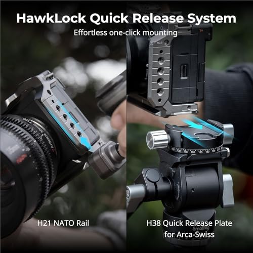 SmallRig Hawklock Quick Release Cage Kit for Sony Alpha 6700  with Multiple Mounting Interfaces and Built in Quick Release Plate for Arca Swiss Plate and NATO Rail  with Cable Clamp for HDMI   5060