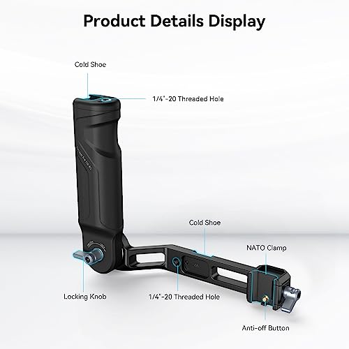 SmallRig Plastic Lightweight Adjustable Handle Sling Handgrip Only for DJI RS 4 Mini/RS 3 Mini Gimbal Handheld Stabilizer  with NATO Clamp and Cold Shoe Mount