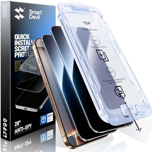 SmartDevil Paquete de 3 protectores de pantalla para Google Pixel 10 Pro/10, vidrio templado transparente HD, resistente a los arañazos y a los impactos, compatible con sensor de huellas dactilares
