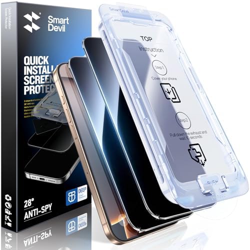 SmartDevil Paquete de 3 protectores de pantalla para Google Pixel 10 Pro/10, vidrio templado transparente HD, resistente a los arañazos y a los impactos, compatible con sensor de huellas dactilares
