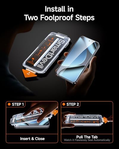 SmartDevil Paquete de 3 protectores de pantalla para Google Pixel 10 Pro/10, vidrio templado transparente HD, resistente a los arañazos y a los impactos, compatible con sensor de huellas dactilares