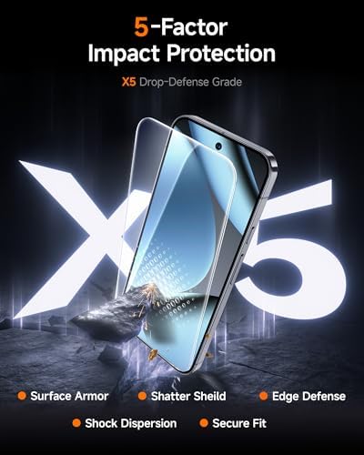 SmartDevil Paquete de 3 protectores de pantalla para Google Pixel 10 Pro/10, vidrio templado transparente HD, resistente a los arañazos y a los impactos, compatible con sensor de huellas dactilares