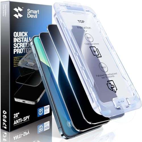 SmartDevil Paquete de 3 protectores de pantalla para Google Pixel 10 Pro/10, vidrio templado transparente HD, resistente a los arañazos y a los impactos, compatible con sensor de huellas dactilares