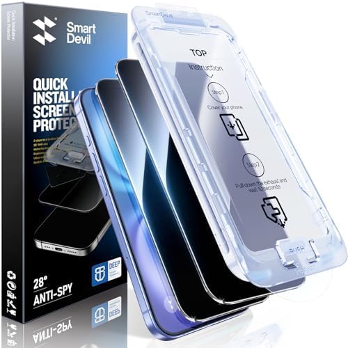 SmartDevil Paquete de 3 protectores de pantalla para Google Pixel 10 Pro/10, vidrio templado transparente HD, resistente a los arañazos y a los impactos, compatible con sensor de huellas dactilares