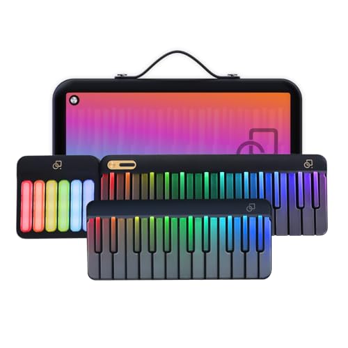 Smart Piano Keyboard 59 Key Digital Piano for Beginners Rainbow LED Lights&Free Apps 256 Voices 100  Auto Chords MIDI Support Portable Piano Keyboard Gift for Birthdays or Holidays