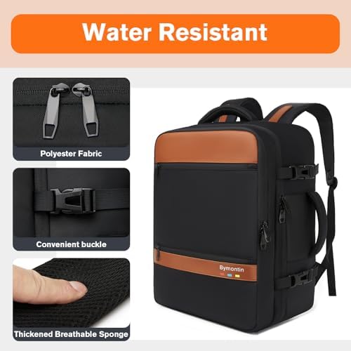 Smart Suitcase style Laptop Backpack  25L / 35L Practical Travel Bag for Work  Leisure & Flight  Luggage Style Commuter Pack  Black  25L 