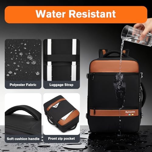 Smart Suitcase style Laptop Backpack  25L / 35L Practical Travel Bag for Work  Leisure & Flight  Luggage Style Commuter Pack  Black  25L 