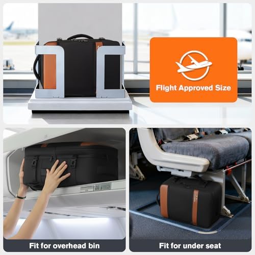 Smart Suitcase style Laptop Backpack  25L / 35L Practical Travel Bag for Work  Leisure & Flight  Luggage Style Commuter Pack  Black  25L 