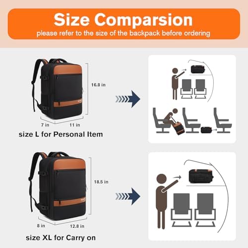 Smart Suitcase style Laptop Backpack  25L / 35L Practical Travel Bag for Work  Leisure & Flight  Luggage Style Commuter Pack  Black  25L 