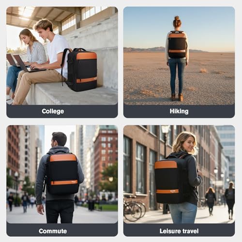 Smart Suitcase style Laptop Backpack  25L / 35L Practical Travel Bag for Work  Leisure & Flight  Luggage Style Commuter Pack  Black  25L 