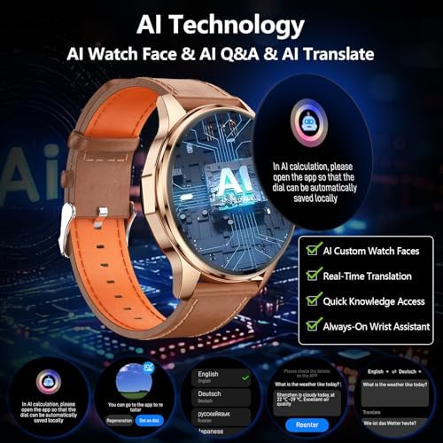 Smart Watch for Men Built in GPS with Map Answer/Make Call/Text   1 46 AI Smartwatch for Android Phones/iPhone  100  Sport Mode Fitness Tracker with Health/Sleep Monitor  Compass/Barometer 2 Straps 