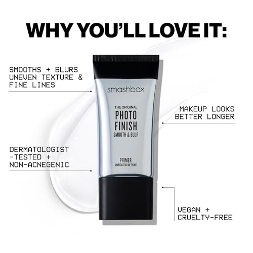 Smashbox Photo Finish Primers   Face Primers for Makeup  Smooths Skin & Extends Makeup Wear   Hydrating  Pore Minimizing & Mattifying Formulas