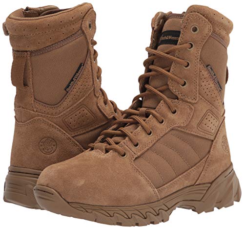 talla 10.5 - Smith & Wesson Calzado para hombre Breach 2.0 8" con cremallera lateral militar y bota táctica