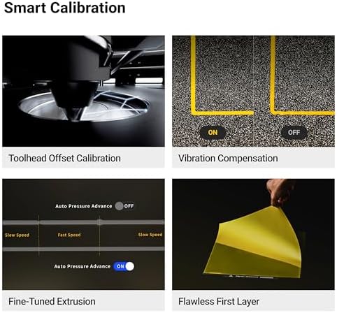 Snapmaker U1 3D Printer Multi Color 4 Toolhead with 5 Seconds Tool Change MultiColor Printing with 5X More Speed and 5X Less Waste Smart Calibration CoreXY 500mm/s Speed 270x270x270mm Large Build Size