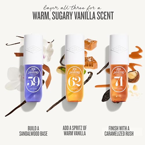 Sol de Janeiro Vanilla Lovers Perfume Mist Bundle   Cheirosa 62  71  and 59 3 fl oz l  Pack of 3 